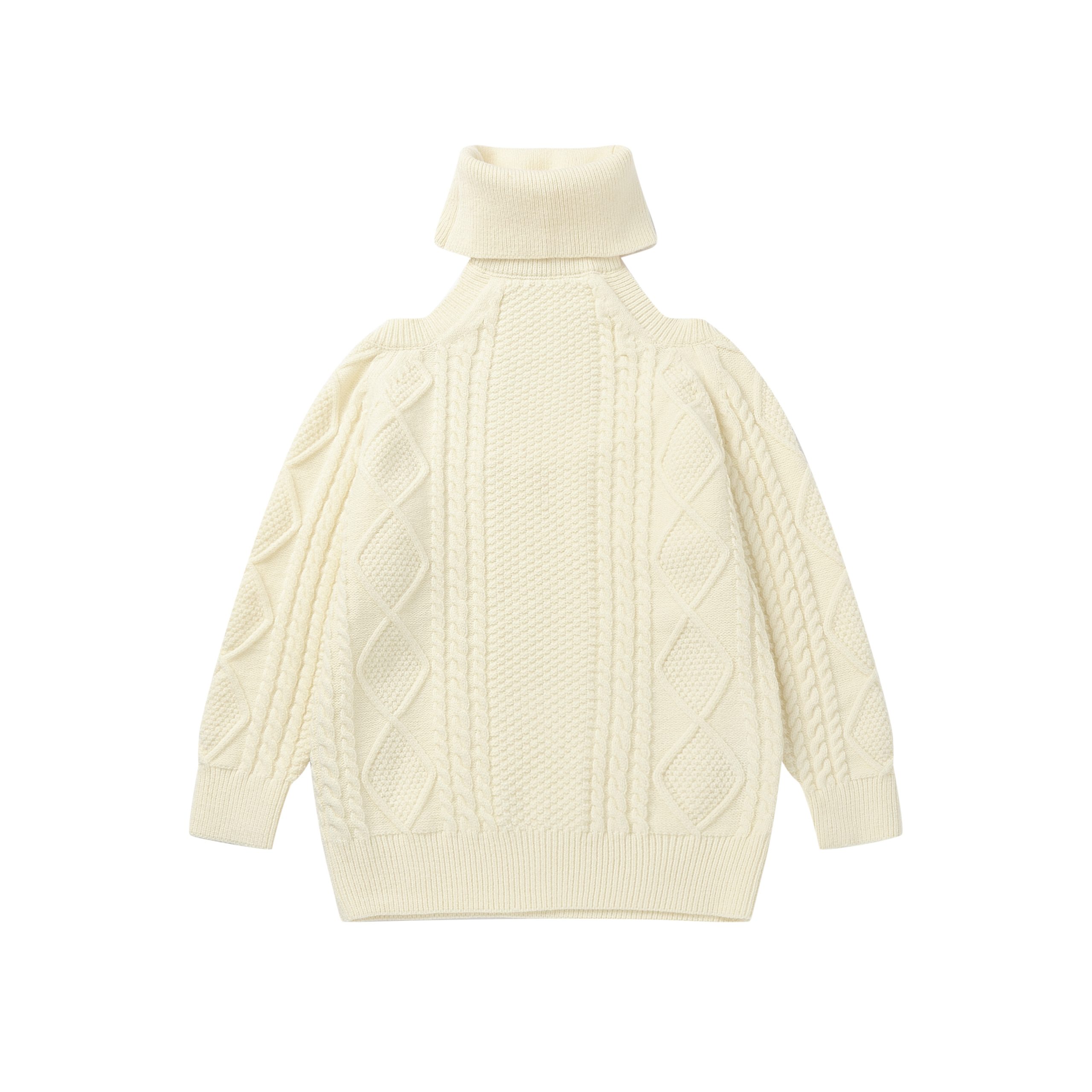 Blush High neck off Shoulder knit(2color)