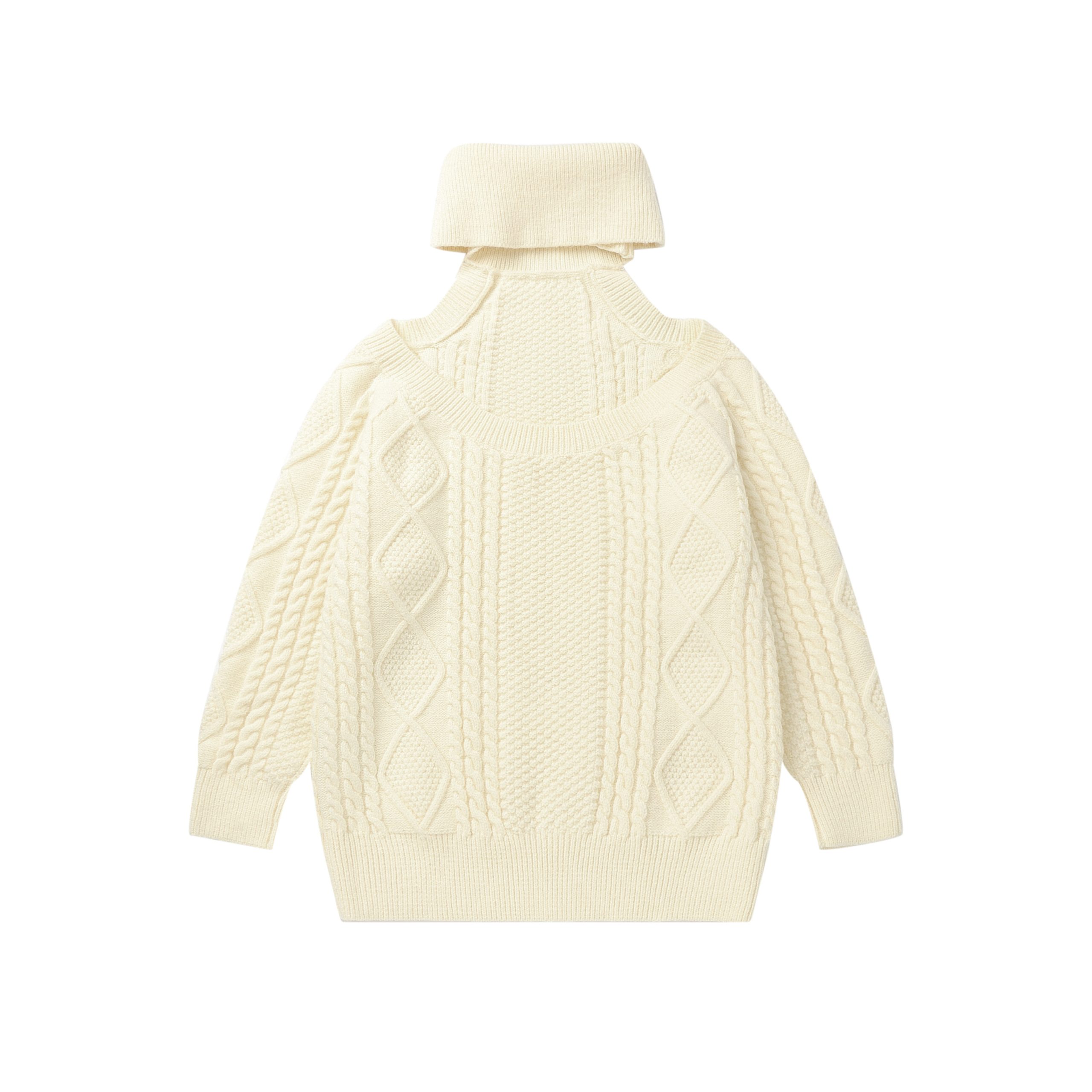 Blush High neck off Shoulder knit(2color)：圖片 9